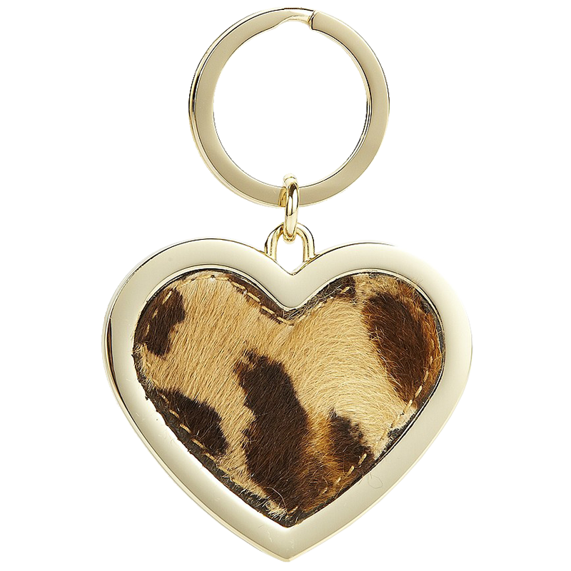 Leopard Heart Keyring